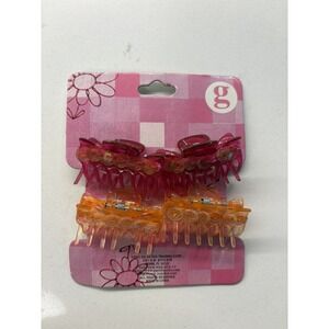 Goody Multi-Color Fashion Hair Clips 4Plastic Jaw Claw Clips vintage Y2K